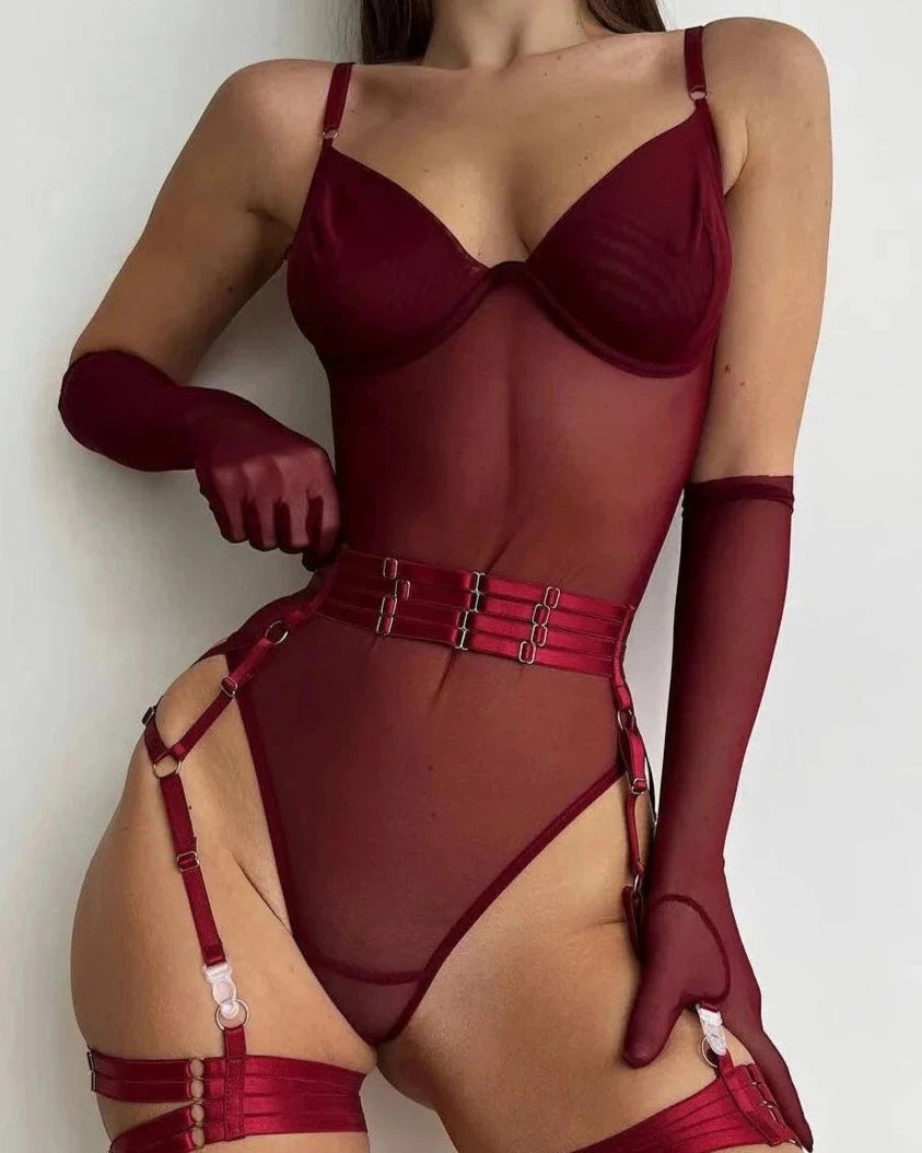 Varnosa  3072 Marisa See Through Bodysuit