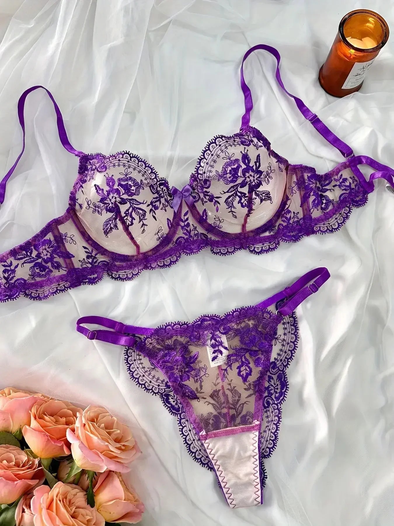 Varnosa 2479 Transparan bralet set